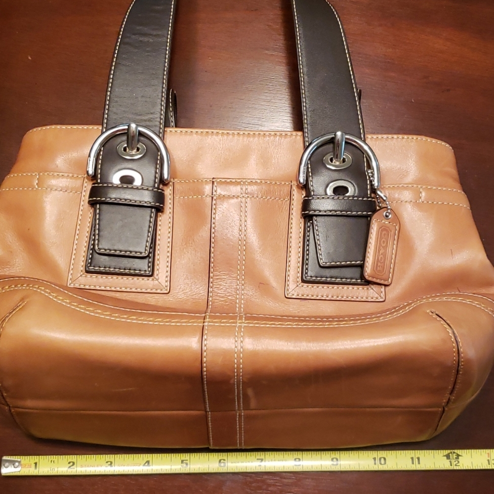 Coach tan leather bag